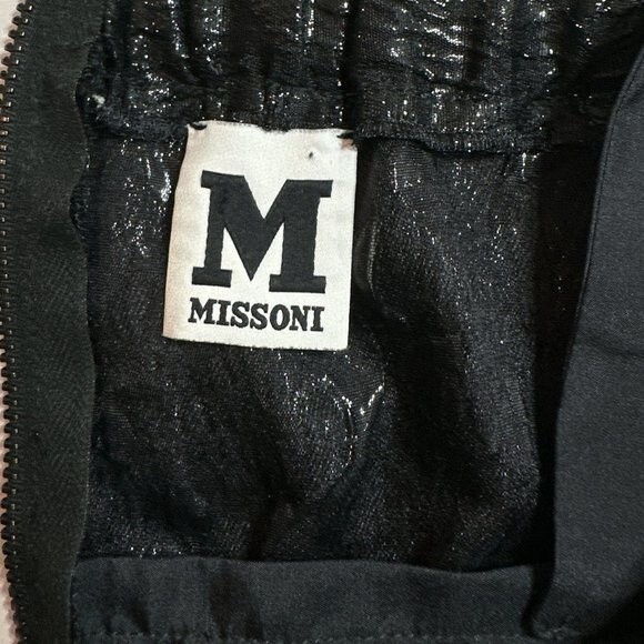 M Missoni Black Silk Blend Metallic Mini Dress Size US 8 NWT Glam Fairy - Picture 7 of 13